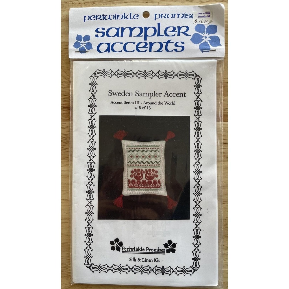 Periwinkle Promises Sampler‎ Accents SWEDEN SAMPLER Needlepoint Silk & Linen Kit